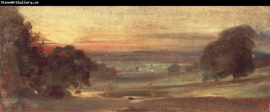 John Constable The Valley of the Stour at Sunset 31 October 1812